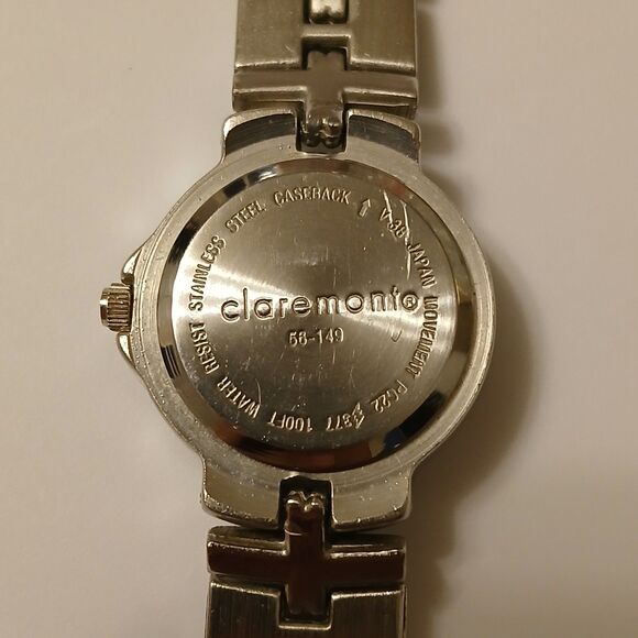 Claremont 100FT WR Silver Tone Blue Dial Date Quartz Watch Japan Movt 56-149 - Picture 3 of 13